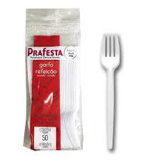 Garfo Refeição premium branco c/50 - PÉ DE MOLEQUE