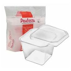 Pote Quadrado C/ Tampa 250ml c/20 - PÉ DE MOLEQUE