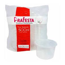 Pote Redondo C/Tampa 500ml c/24 - PÉ DE MOLEQUE