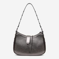 Bolsa Feminina Couro Legítimo Yara com Sparkle e Alça Dupla