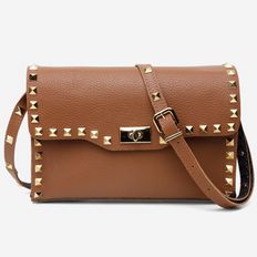Bolsa Vittal Luxo em Couro Caramelo Rico acabamento de Metais
