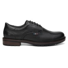 Sapatênis Masculino Oxford Couro Legítimo Preto 