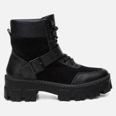 Bota Coturno Feminino Melina Preto Exclusivo Tratorado com Fivela Removível Vittal 