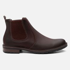 Bota Chelsea Vittal Botina Masculina em Couro Legítimo Café 