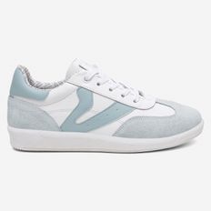 Tênis Feminino Em Couro Vittal Estela Branco e Azul