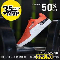 Tênis de Treino MVP 5x5 - Orange White