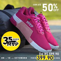 Tênis Feminino para Cross Training MVP 5x5 - Pink White