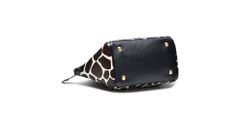 Bolsa Clássica Couro Legitimo Animal Print Girafa Oliver Mour