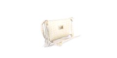 Bolsa Clucth Couro Legitimo Creme Croco Oliver Mour