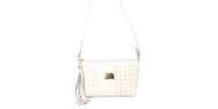 Bolsa Clucth Couro Legitimo Creme Croco Oliver Mour