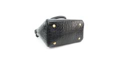 Bolsa Clássica Couro Legitimo Preta Croco Oliver Mour