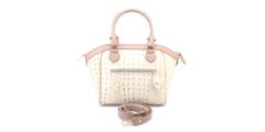 Bolsa Clássica Couro Legitimo Creme Croco Oliver Mour