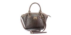 Bolsa Clássica Couro Legitimo Café Croco Oliver Mour