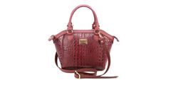 Bolsa Clássica Couro Legitimo Marsala Croco Oliver Mour