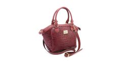 Bolsa Clássica Couro Legitimo Marsala Croco Oliver Mour