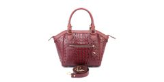 Bolsa Clássica Couro Legitimo Marsala Croco Oliver Mour