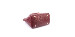 Bolsa Clássica Couro Legitimo Marsala Croco Oliver Mour