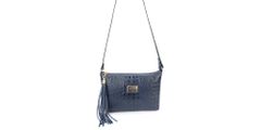 Bolsa Clucth Couro Legitimo Azul Croco Oliver Mour