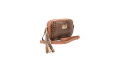 Bolsa Transversal Couro Legitimo Caramelo Croco Oliver Mour