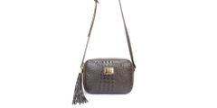 Bolsa Transversal Couro Legitimo Café Croco Oliver Mour