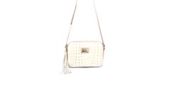 Bolsa Transversal Couro Legitimo Creme Croco Oliver Mour