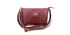 Bolsa Clucth Couro Legitimo Marsala Croco Oliver Mour