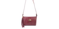 Bolsa Clucth Couro Legitimo Marsala Croco Oliver Mour