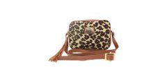 Bolsa Transversal Couro Legitimo Animal Print Onça