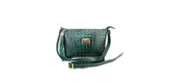 Bolsa Clucth Couro Legitimo Verde Croco Oliver Mour