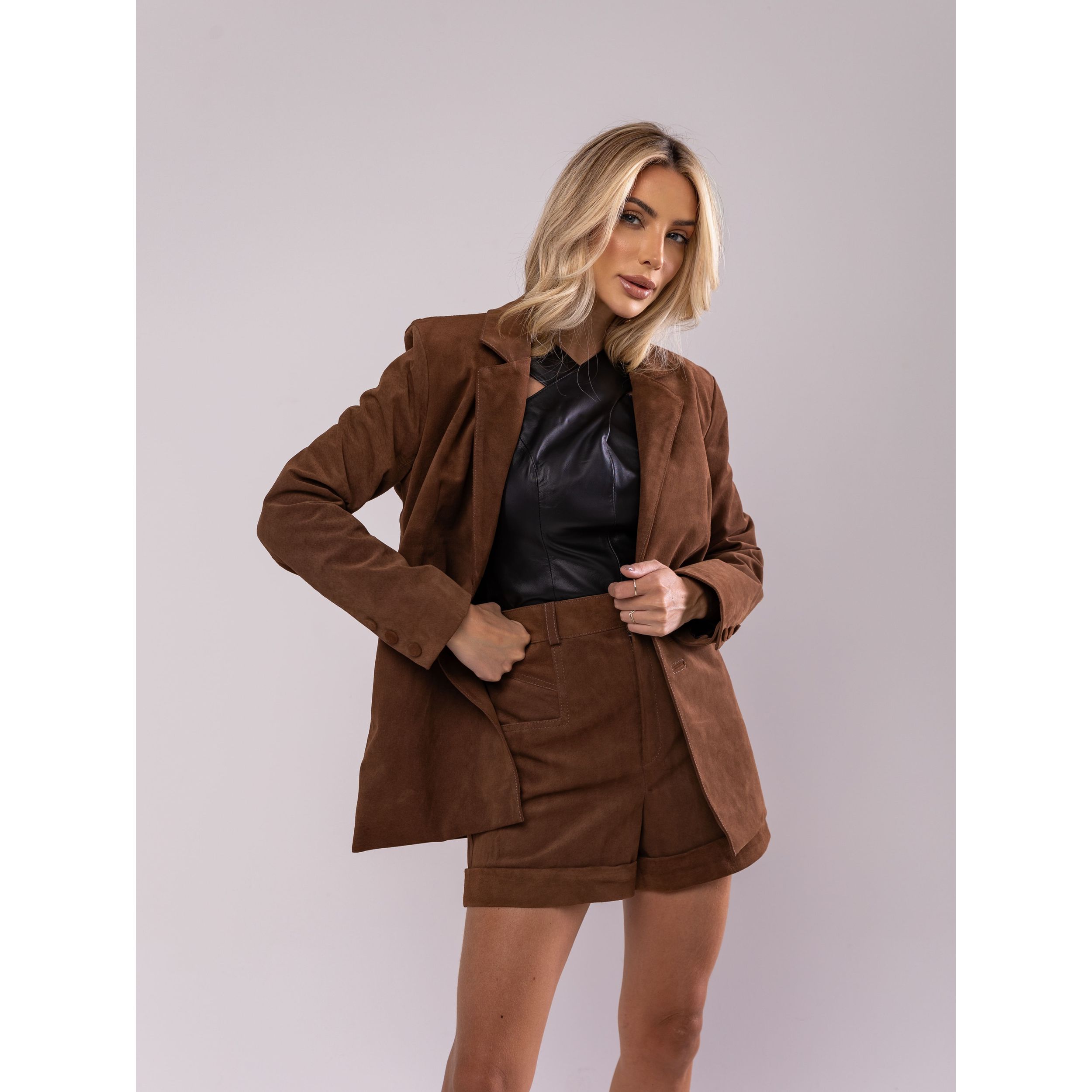 Blazer camurça