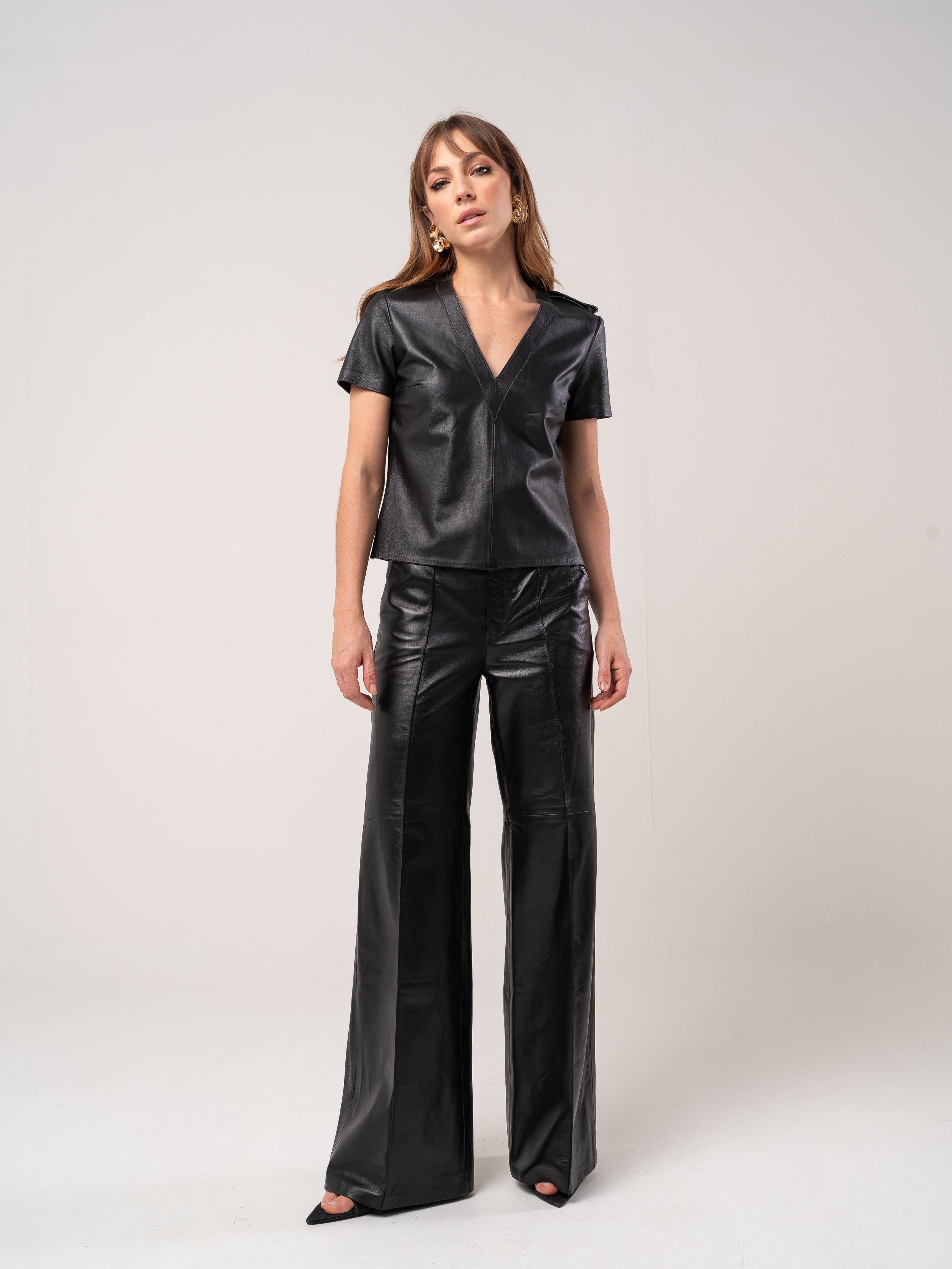 Calça Pantalona Friso - NUAH COUROS