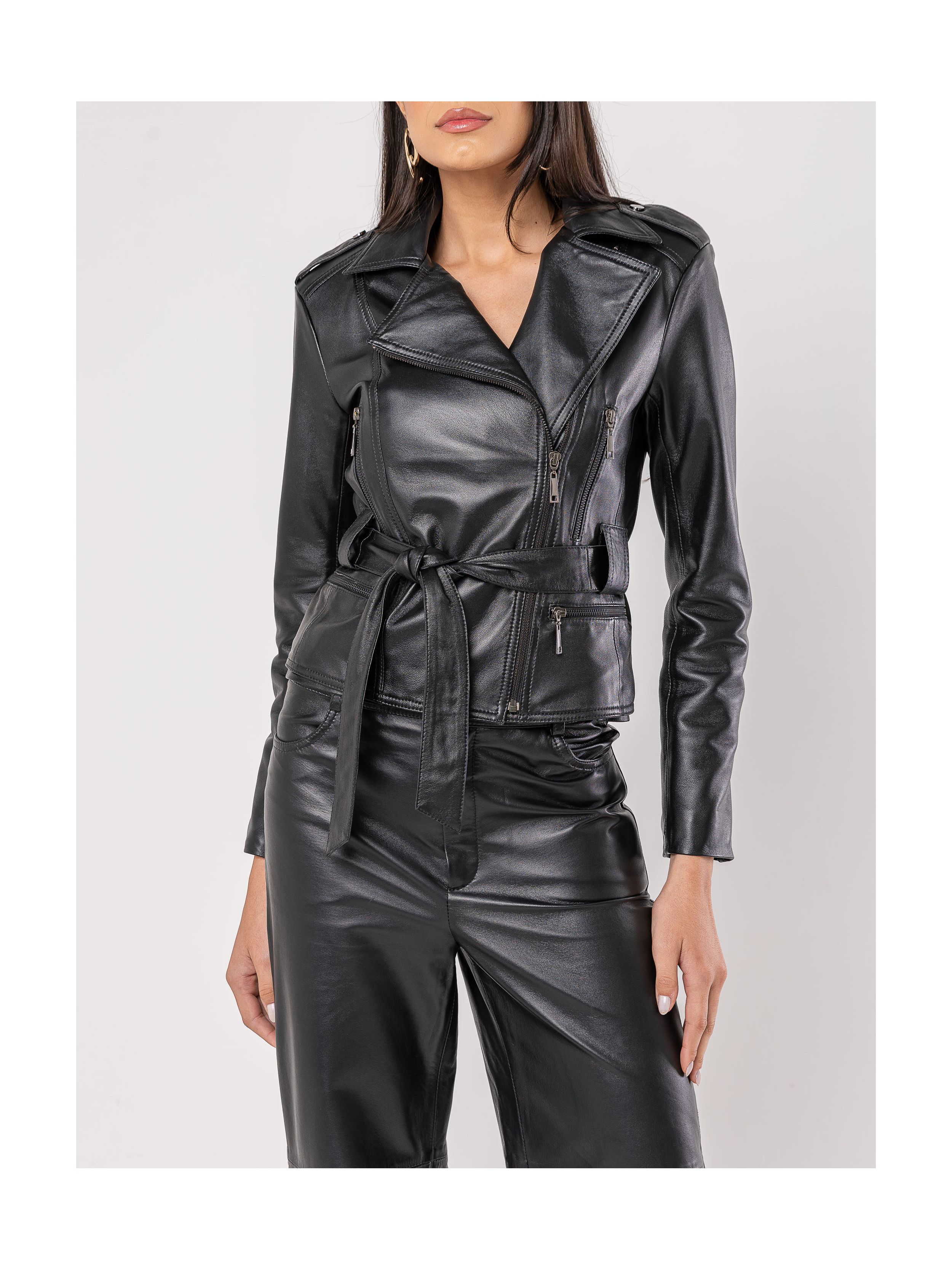 Jaqueta Perfecto com faixa - NUAH COUROS