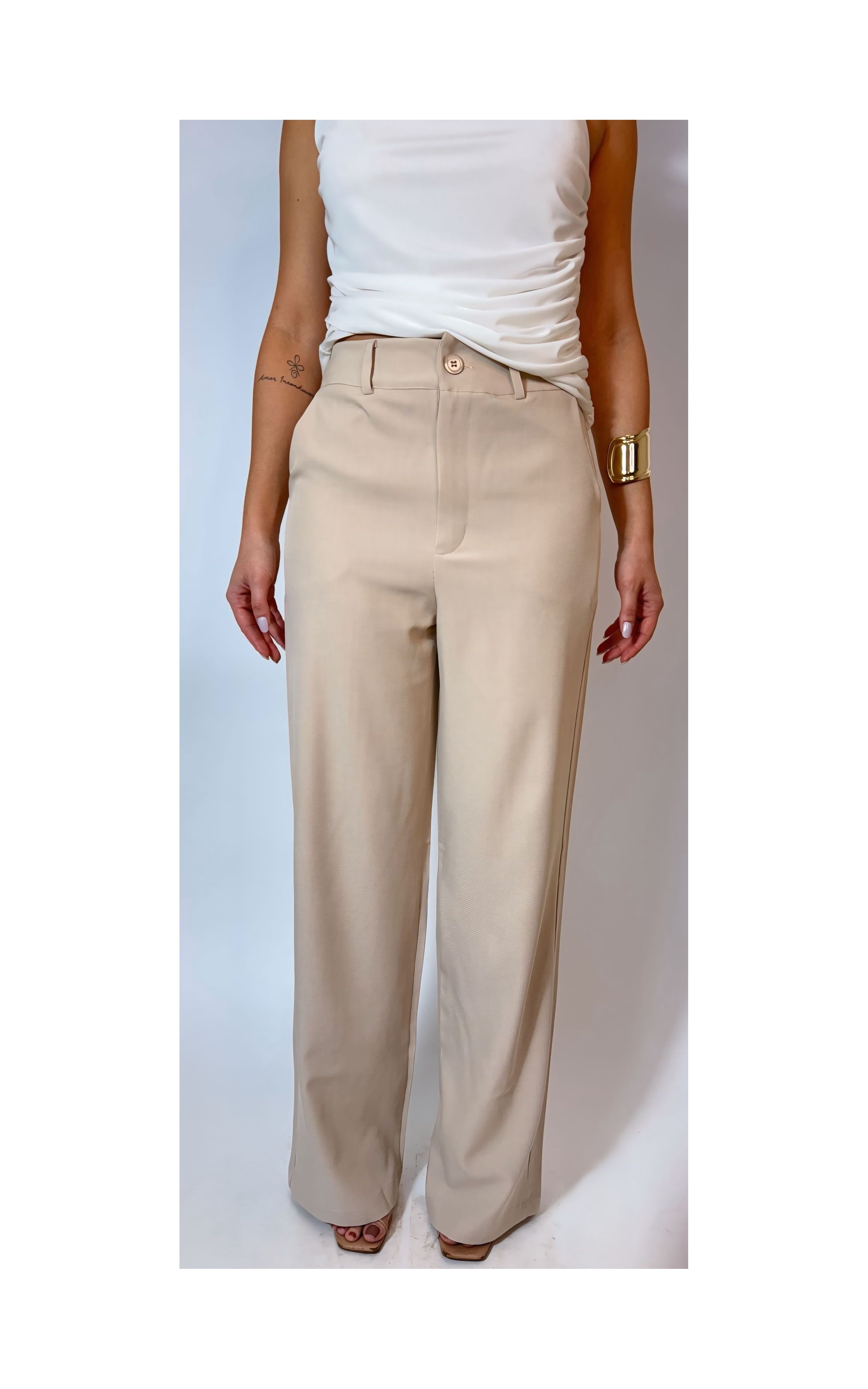 CALÇA ALFAITARIA BEGE - GIOVANA MODAS