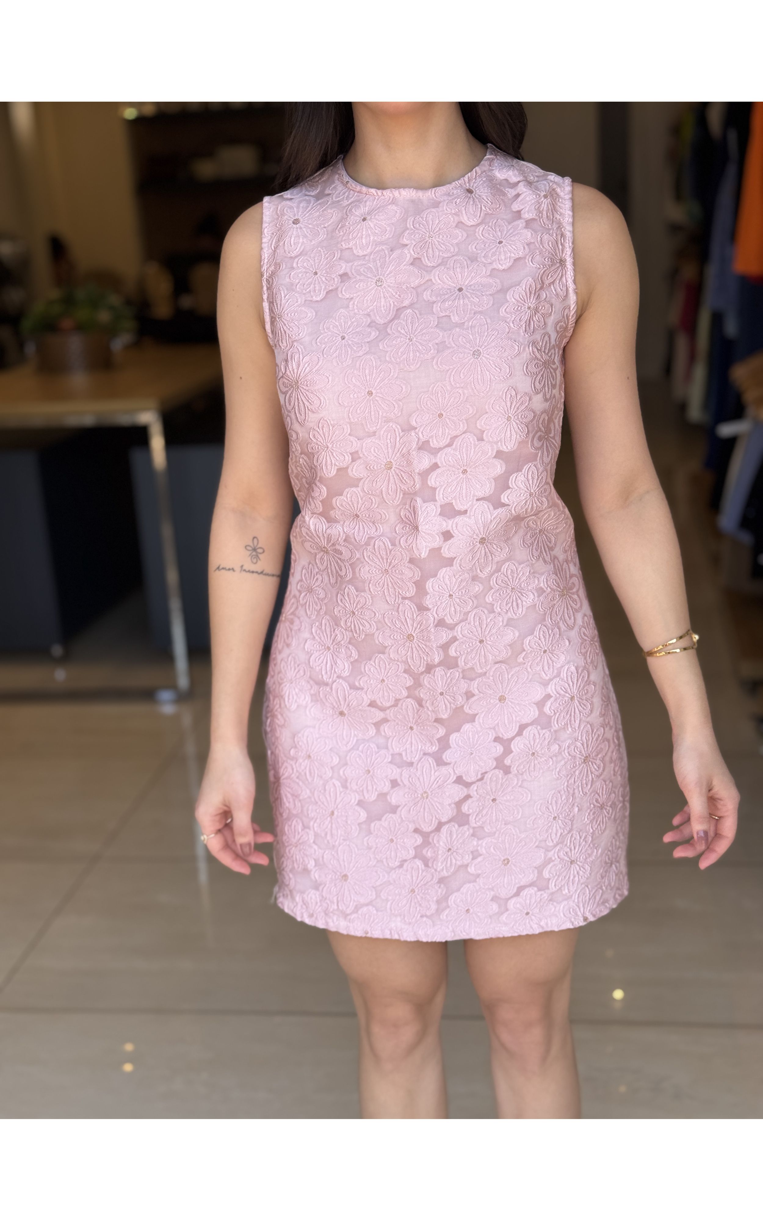 VESTIDO CURTO ROSA BC1206 BELLINA & CO - GIOVANA MODAS