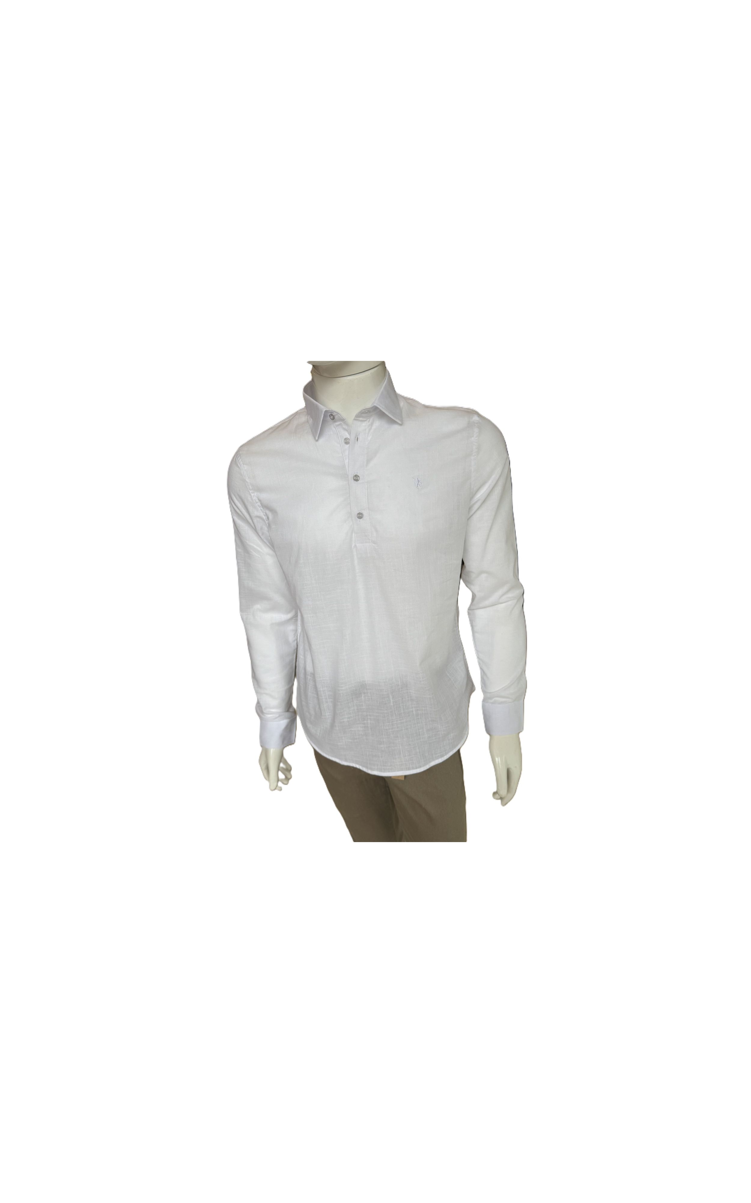 CAMISA BATA REGULAR 010473240 PACO BRANCO - GIOVANA MODAS