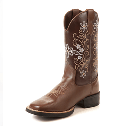 Bota Feminina Texana Café Couro DIfranca - 6170 - ... - DIFRANCA ATACADO