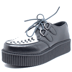 Creeper Preto Branco Estilo Veggie Shoes - Cre03 - ESTILO VEGGIE SHOES