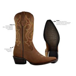 Bota Feminina Jácomo Bico Fino Mustang Sella 90031... - ACANÃ