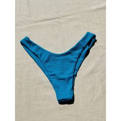 Calcinha Asa Delta Azul Texturizado - Ácquana