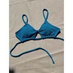 Top Nelly Azul Texturizado - Ácquana