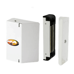 FECHADURA ELETROIMA P600 12V BRANCA COM SENSOR PPA... - Acretec Distribuidora 