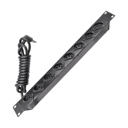 REGUA DE TOMADA 8 TOMADAS 2P+T 250V 20A 19 PRETO G... - Acretec Distribuidora 