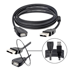 CABO USB A MACHO MAIS A FEMEA 10 METROS 2 0 - 0015 - Acretec Distribuidora 