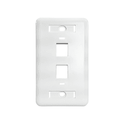 ESPELHO 4X2 P JACK RJ45 2 FURO - 00531 - Acretec Distribuidora 