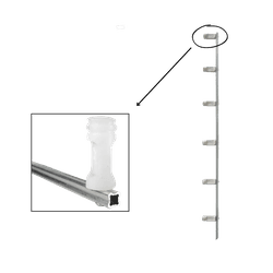 HASTE ESTRELA DE 1M COM 6 ISOLADORES - 00657 - Acretec Distribuidora 