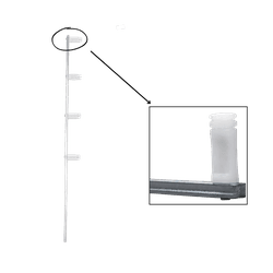 HASTE ESTRELA DE 75CM COM 4 ISOLADORES - 00658 - Acretec Distribuidora 