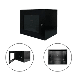 RACK 19 09UX470MM PRETO - 00818 - Acretec Distribuidora 