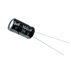 CAPACITOR ELETROLITICO RADIAL 100UF 25V ROSSI - 10... - Acretec Distribuidora 