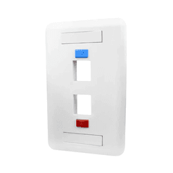 ESPELHO 4X2 P JACK RJ45 3 FUROS BRANCO - 10906 - Acretec Distribuidora 