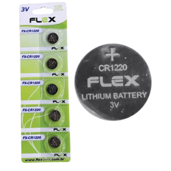 BATERIA TIPO BOTAO CR1220 FLEX FX-CR1220 - 10939 - Acretec Distribuidora 